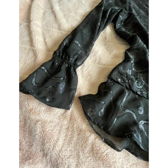 Sheer Black Top NWT Size Large - Picture 3 of 4